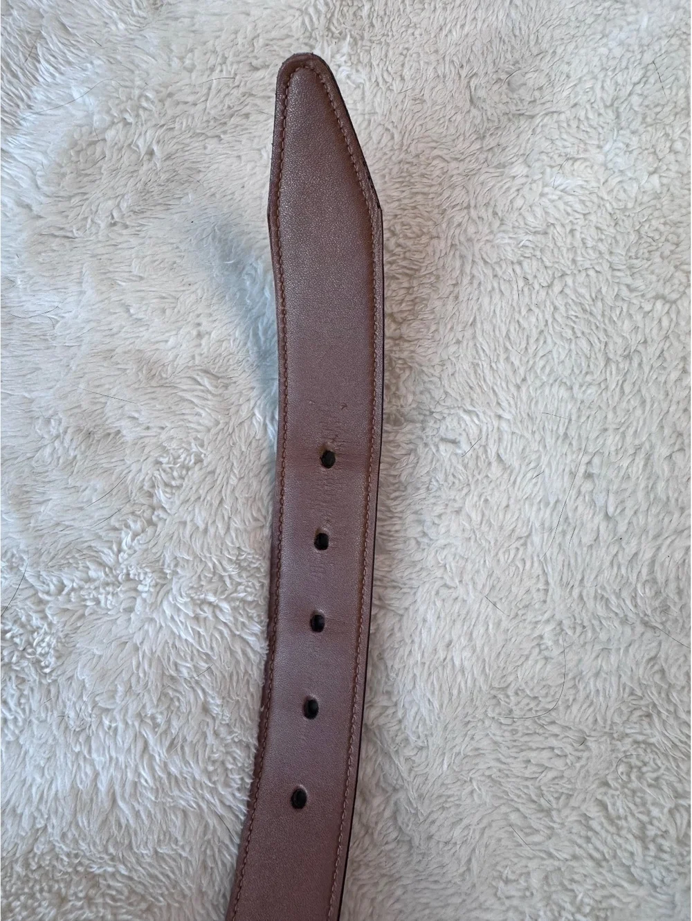 Nordstrom Men's Shop Black Leather Dress Belt with Silver Hardware- size 38
